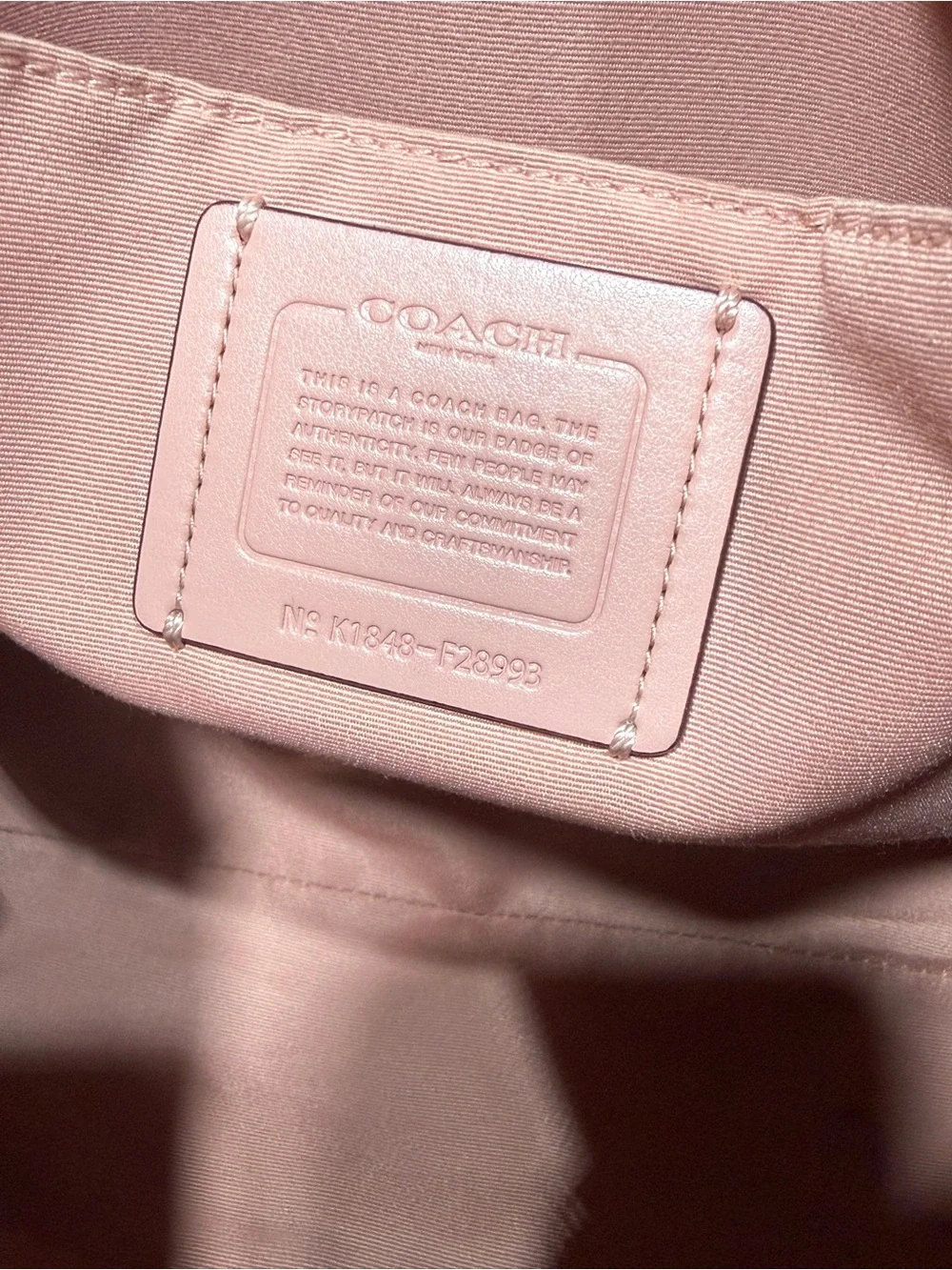 Coach pink pebbled